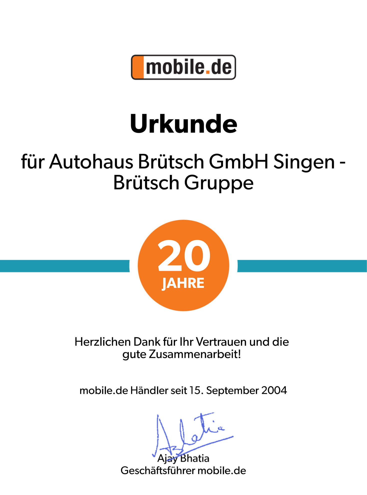 20 JAHRE